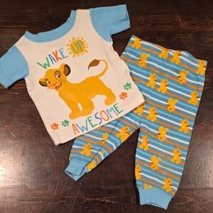 Disney The Lion King Simba "Wake Up Awesome" 2-Piece Pajama Set - 12M